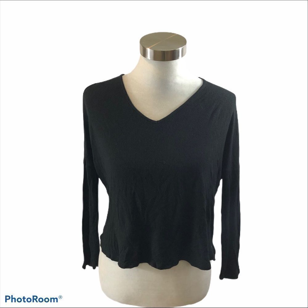 One Clothing‎ Black long dolman sleeved shirt